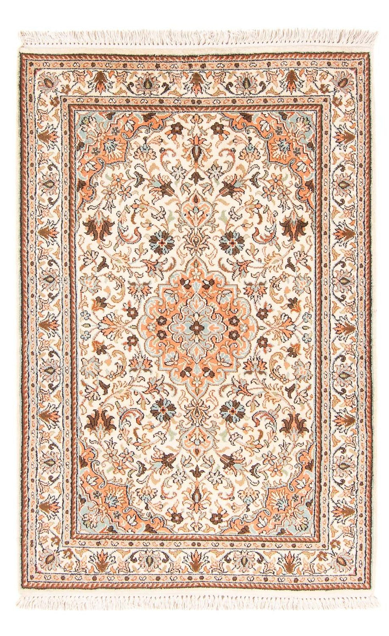 Zijden tapijt - Kashmir Silk - 125 x 78 cm - crème