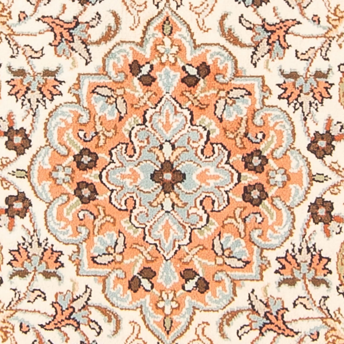 Zijden tapijt - Kashmir Silk - 125 x 78 cm - crème