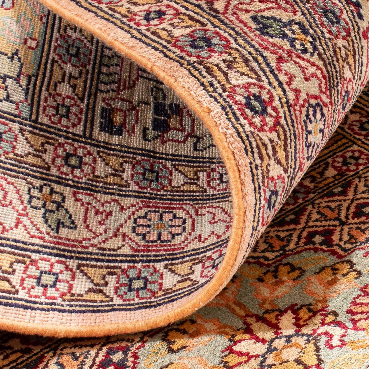 Zijden tapijt - Kashmir Silk - 119 x 79 cm - veelkleurig