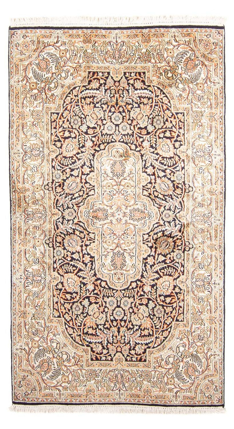 Zijden tapijt - Kashmir Silk - 169 x 94 cm - donkerblauw