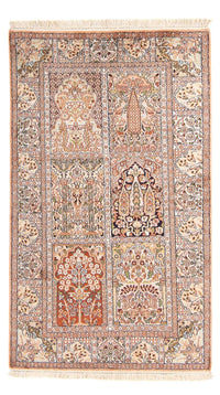 Zijden tapijt - Kashmir Silk - 148 x 92 cm - veelkleurig