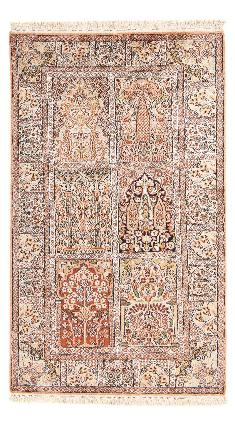 Zijden tapijt - Kashmir Silk - 148 x 92 cm - veelkleurig