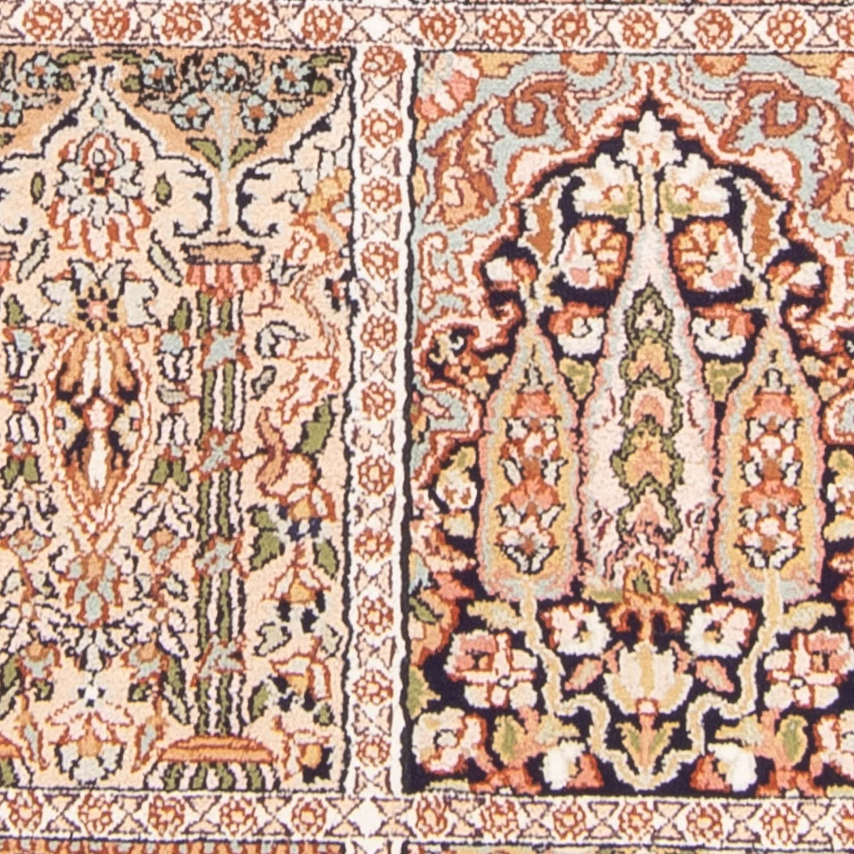 Zijden tapijt - Kashmir Silk - 148 x 92 cm - veelkleurig