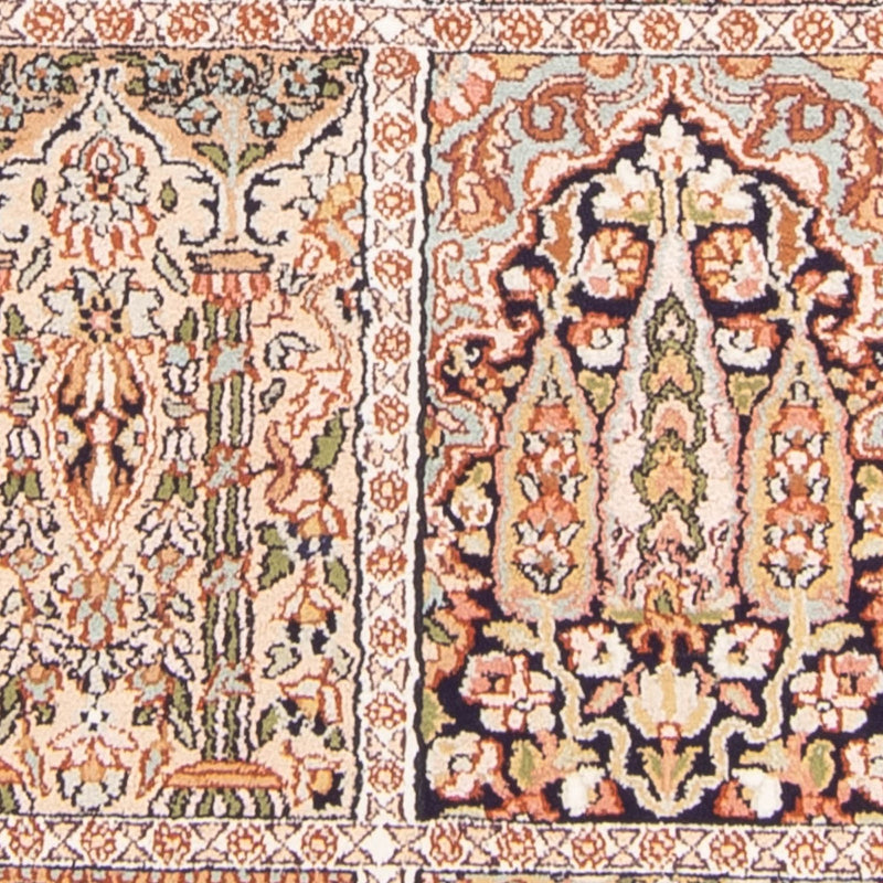 Zijden tapijt - Kashmir Silk - 148 x 92 cm - veelkleurig