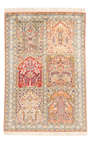Zijden tapijt - Kashmir Silk - 155 x 80 cm - veelkleurig