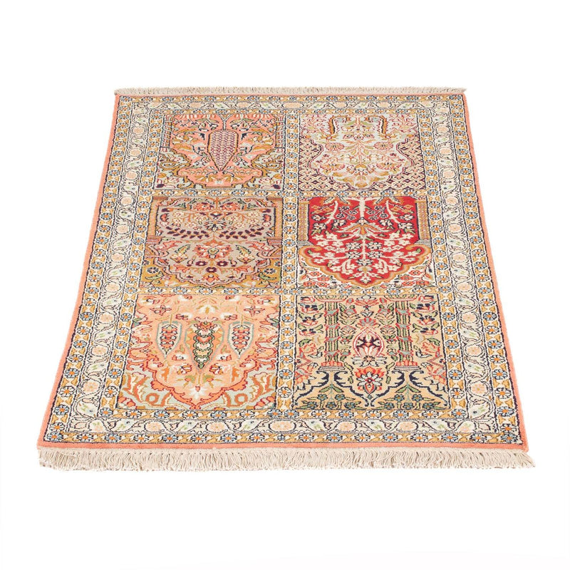 Zijden tapijt - Kashmir Silk - 155 x 80 cm - veelkleurig