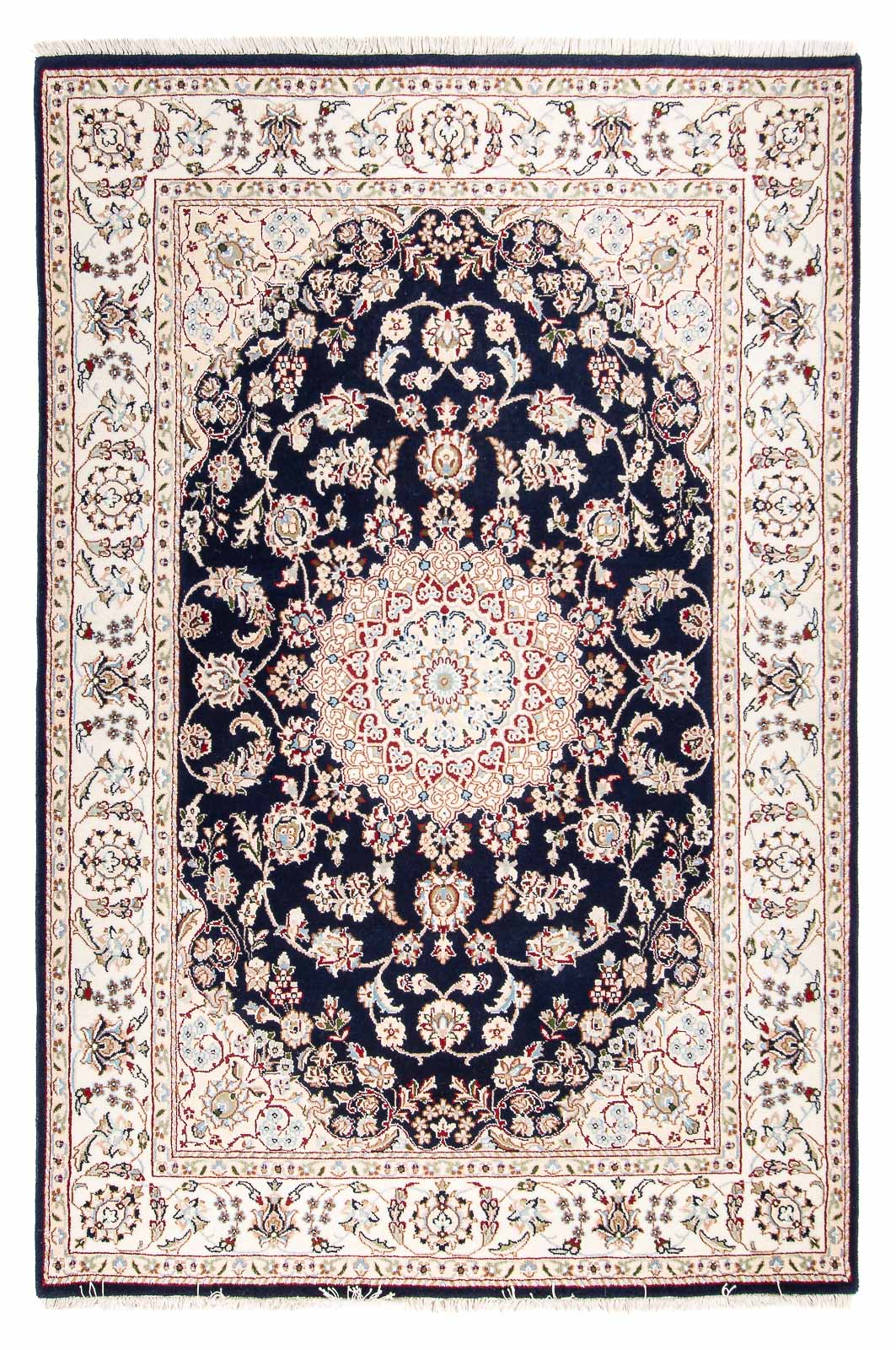 Oosters tapijt - Nain - Indus - 196 x 134 cm - donkerblauw