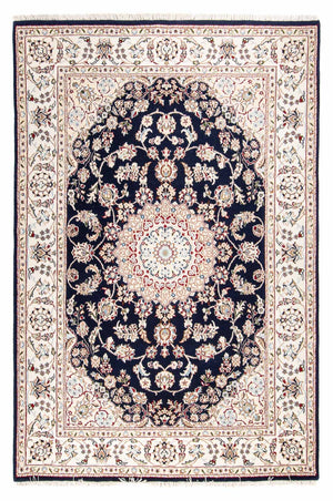 Oosters tapijt - Nain - Indus - 196 x 134 cm - donkerblauw