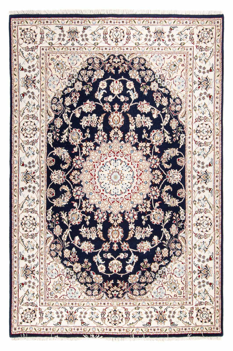 Oosters tapijt - Nain - Indus - 196 x 134 cm - donkerblauw