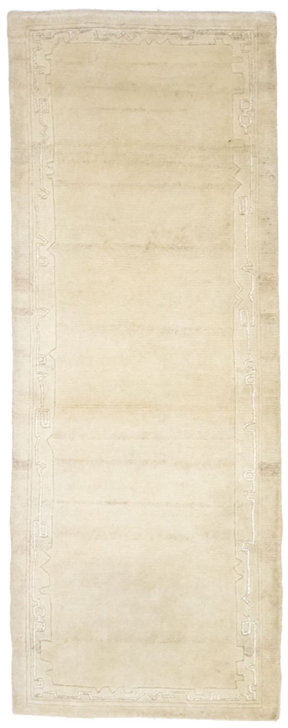Loper Nepal tapijt - 195 x 74 cm - beige