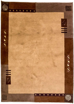 Nepal tapijt - 191 x 148 cm - bruin