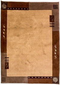 Nepal tapijt - 191 x 148 cm - bruin