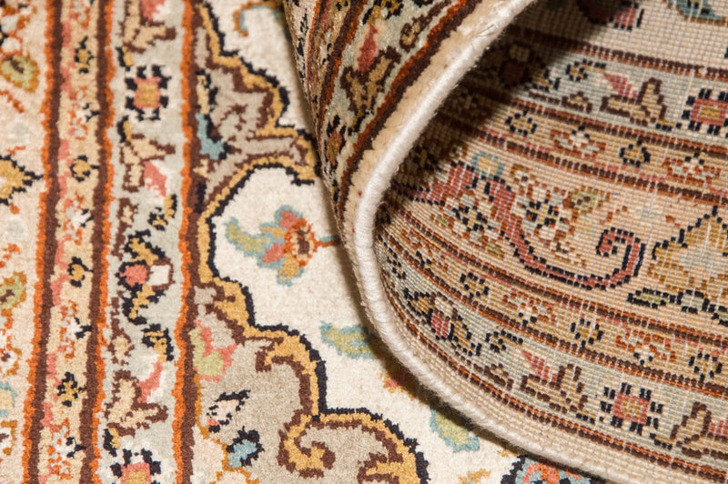 Zijden tapijt - Kashmir Silk - 123 x 79 cm - beige