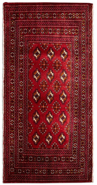 Turkaman tapijt - 140 x 70 cm - rood