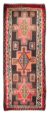 Loper Kelim tapijt - Oud - 435 x 158 cm - donkerbruin