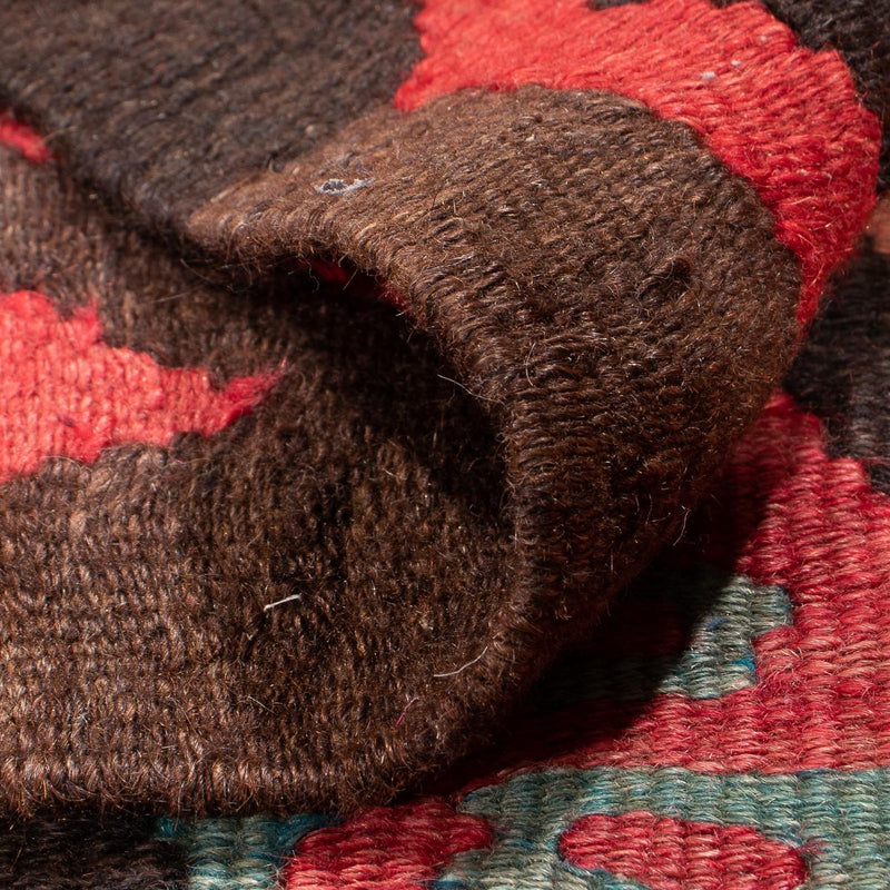 Loper Kelim tapijt - Oud - 435 x 158 cm - donkerbruin