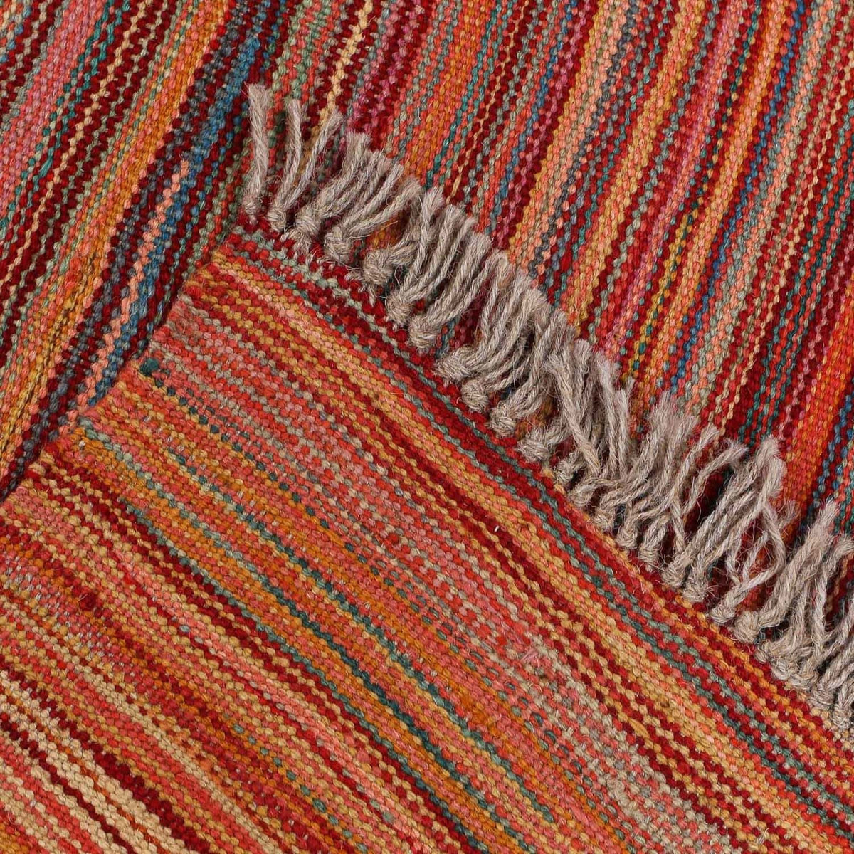 Kelim tapijt - Splash - 198 x 140 cm - veelkleurig