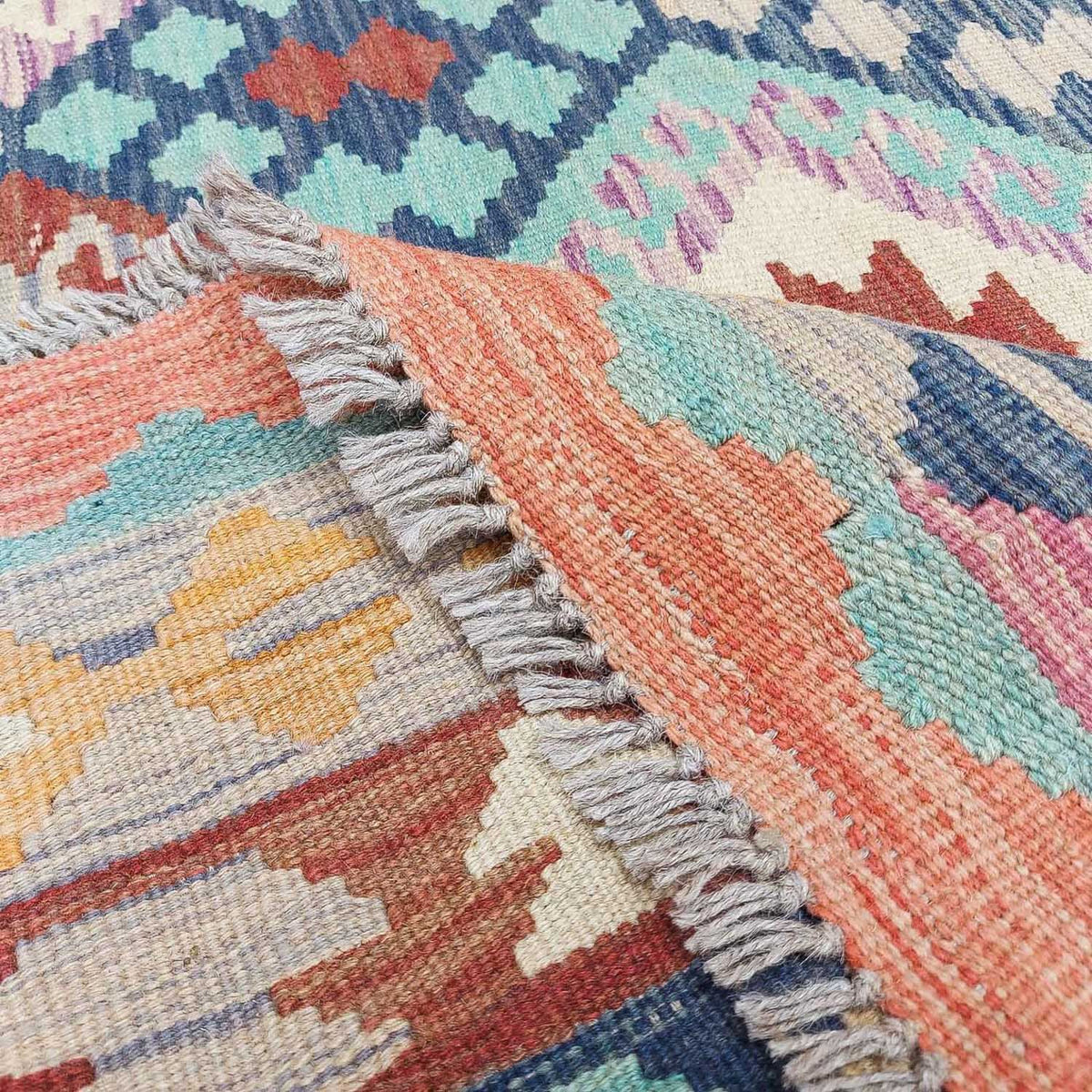 Kelim tapijt - Splash - 295 x 203 cm - veelkleurig