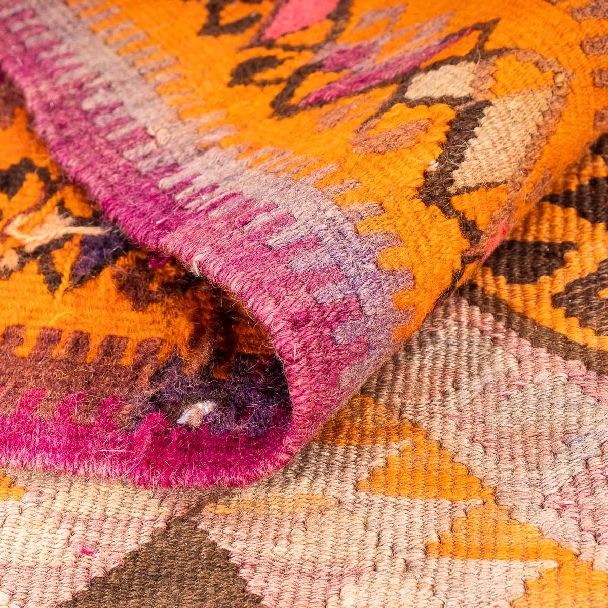 Loper Kelim tapijt - Oud - 320 x 155 cm - veelkleurig