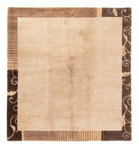 Nepal tapijt - Koninklijke vierkant  - 204 x 198 cm - beige