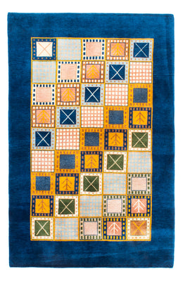 Gabbeh Tapijt - Loribaft Perzisch - 161 x 110 cm - blauw