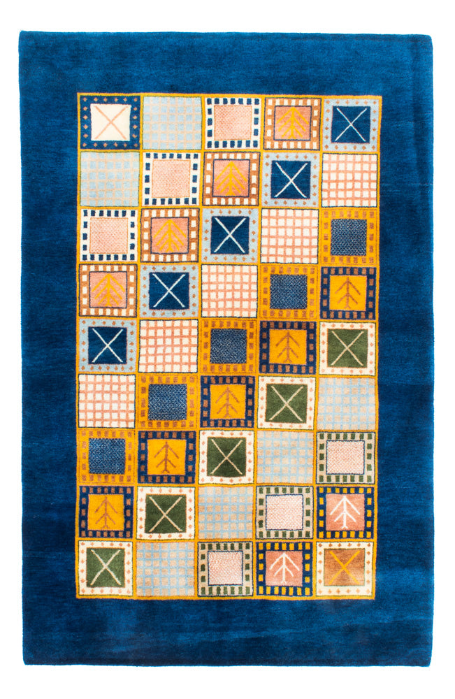 Gabbeh Tapijt - Loribaft Perzisch - 161 x 110 cm - blauw