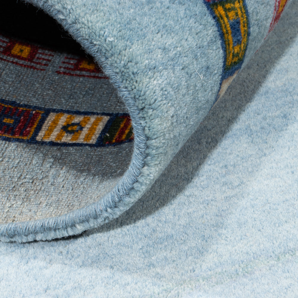 Gabbeh Tapijt - Loribaft Perzisch - 174 x 126 cm - lichtblauw