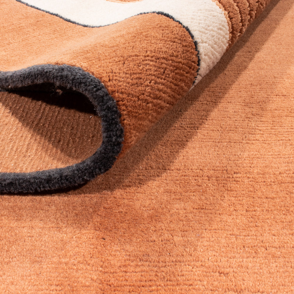 Nepal tapijt vierkant  - 250 x 250 cm - bruin