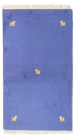 Gabbeh tapijt - Indus - 160 x 94 cm - blauw