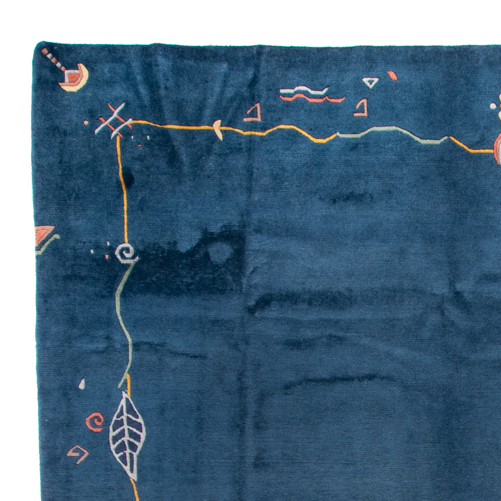 Nepal tapijt - Koninklijke - 382 x 299 cm - blauw