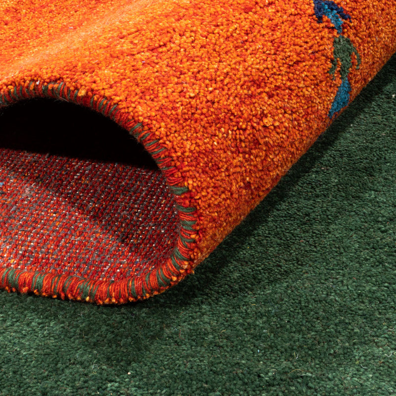 Gabbeh tapijt - Indus - 390 x 289 cm - groen