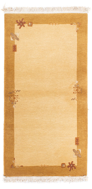 Nepal tapijt - Koninklijke - 143 x 74 cm - beige