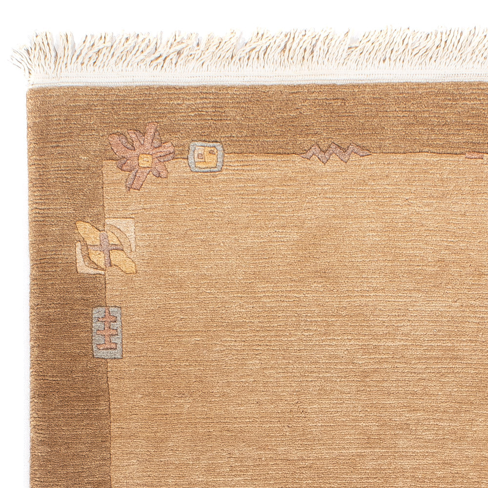 Nepal tapijt - Koninklijke - 143 x 71 cm - lichtbruin