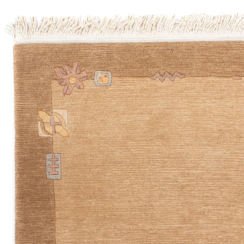 Nepal tapijt - Koninklijke - 143 x 71 cm - lichtbruin