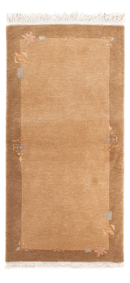 Nepal tapijt - Koninklijke - 138 x 73 cm - lichtbruin