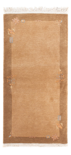 Nepal tapijt - Koninklijke - 138 x 73 cm - lichtbruin