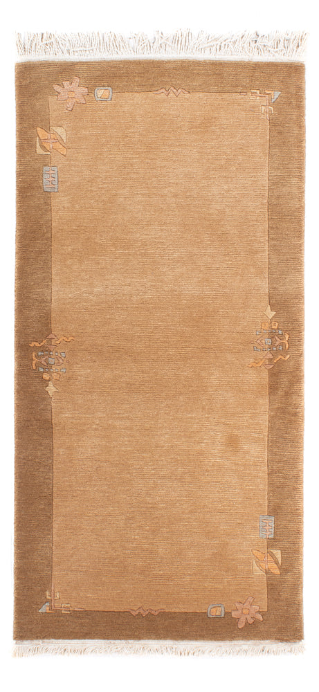 Nepal tapijt - Koninklijke - 138 x 73 cm - lichtbruin