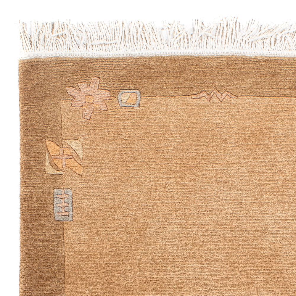 Nepal tapijt - Koninklijke - 138 x 73 cm - lichtbruin