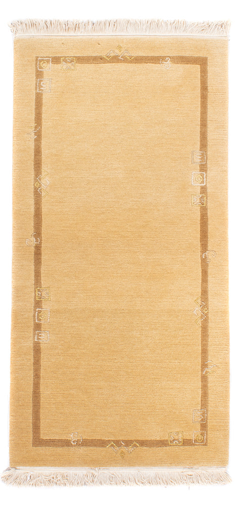 Nepal tapijt - Koninklijke - 141 x 72 cm - beige