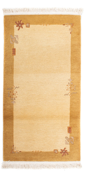 Nepal tapijt - Koninklijke - 139 x 71 cm - beige