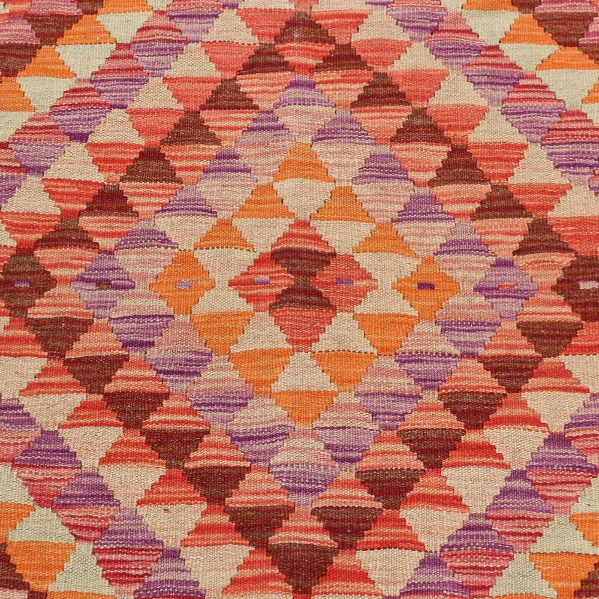 Loper Kelim tapijt - Splash - 192 x 110 cm - veelkleurig