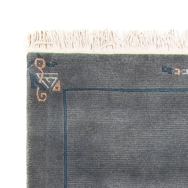 Loper Nepal tapijt - 343 x 73 cm - blauw