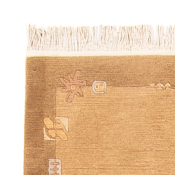 Loper Nepal tapijt - 266 x 70 cm - beige