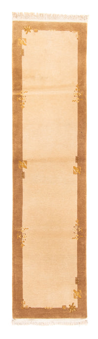 Loper Nepal tapijt - 263 x 70 cm - beige