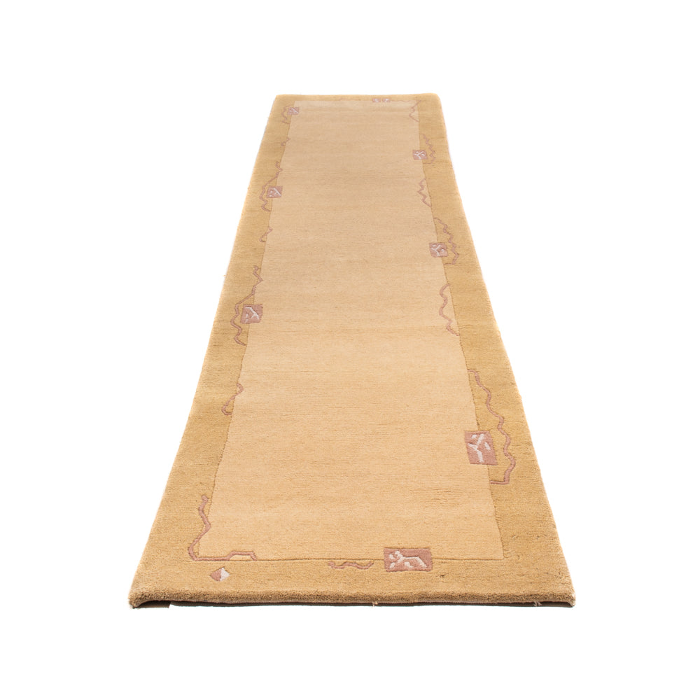 Loper Nepal tapijt - 333 x 74 cm - beige