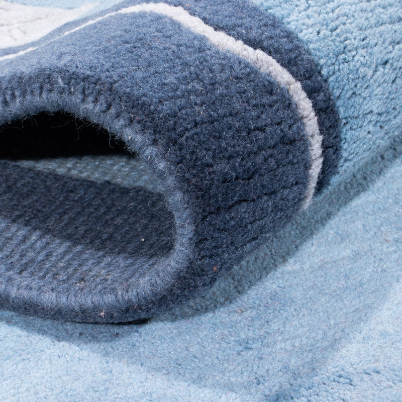 Loper Nepal tapijt - 337 x 73 cm - blauw