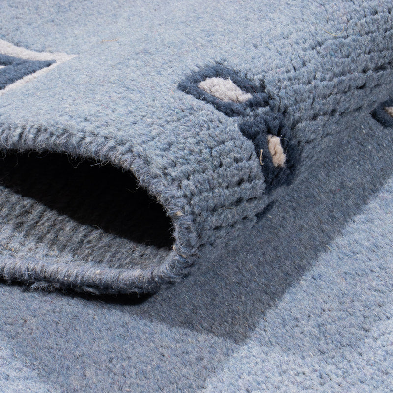 Loper Nepal tapijt - 330 x 69 cm - blauw