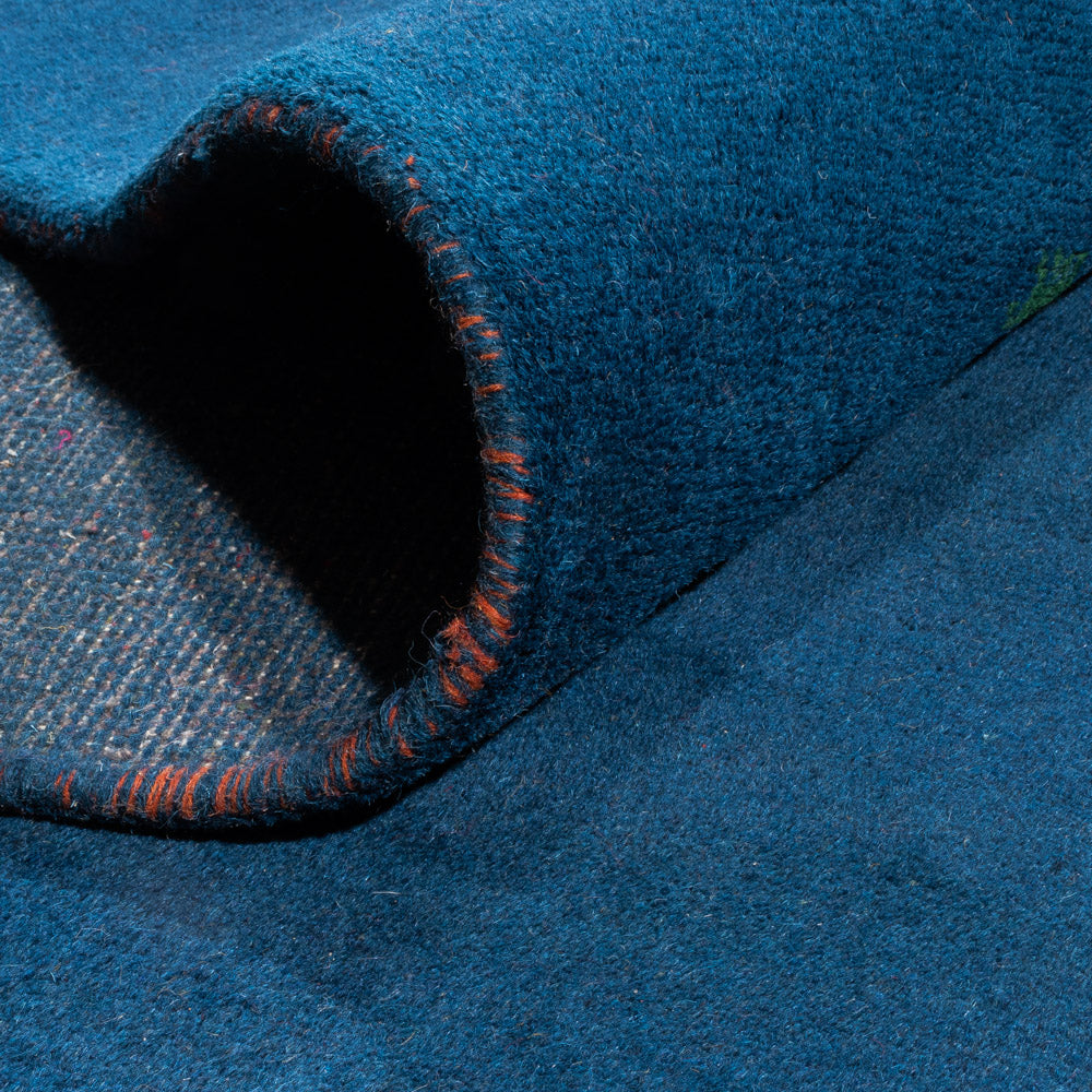 Gabbeh tapijt - Indus - 395 x 309 cm - blauw