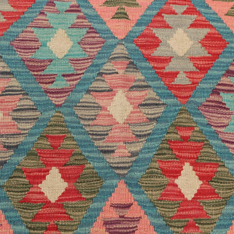 Loper Kelim tapijt - Splash - 198 x 110 cm - veelkleurig