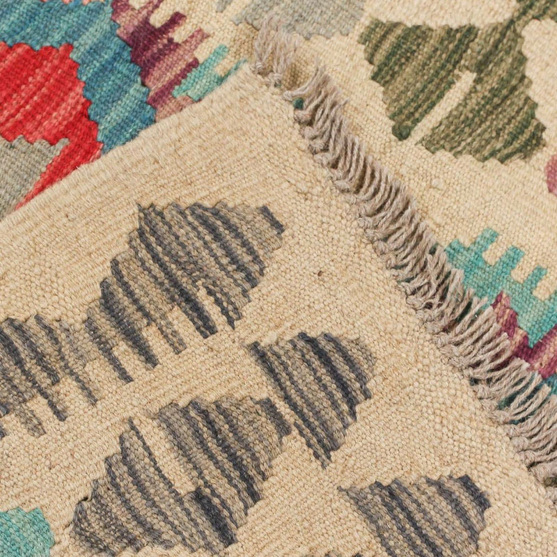 Loper Kelim tapijt - Splash - 198 x 110 cm - veelkleurig